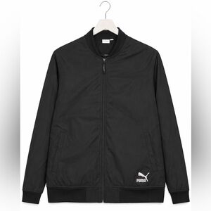 Puma Black Zip-Up Jacket Men’s Large Athletic Track Jacket